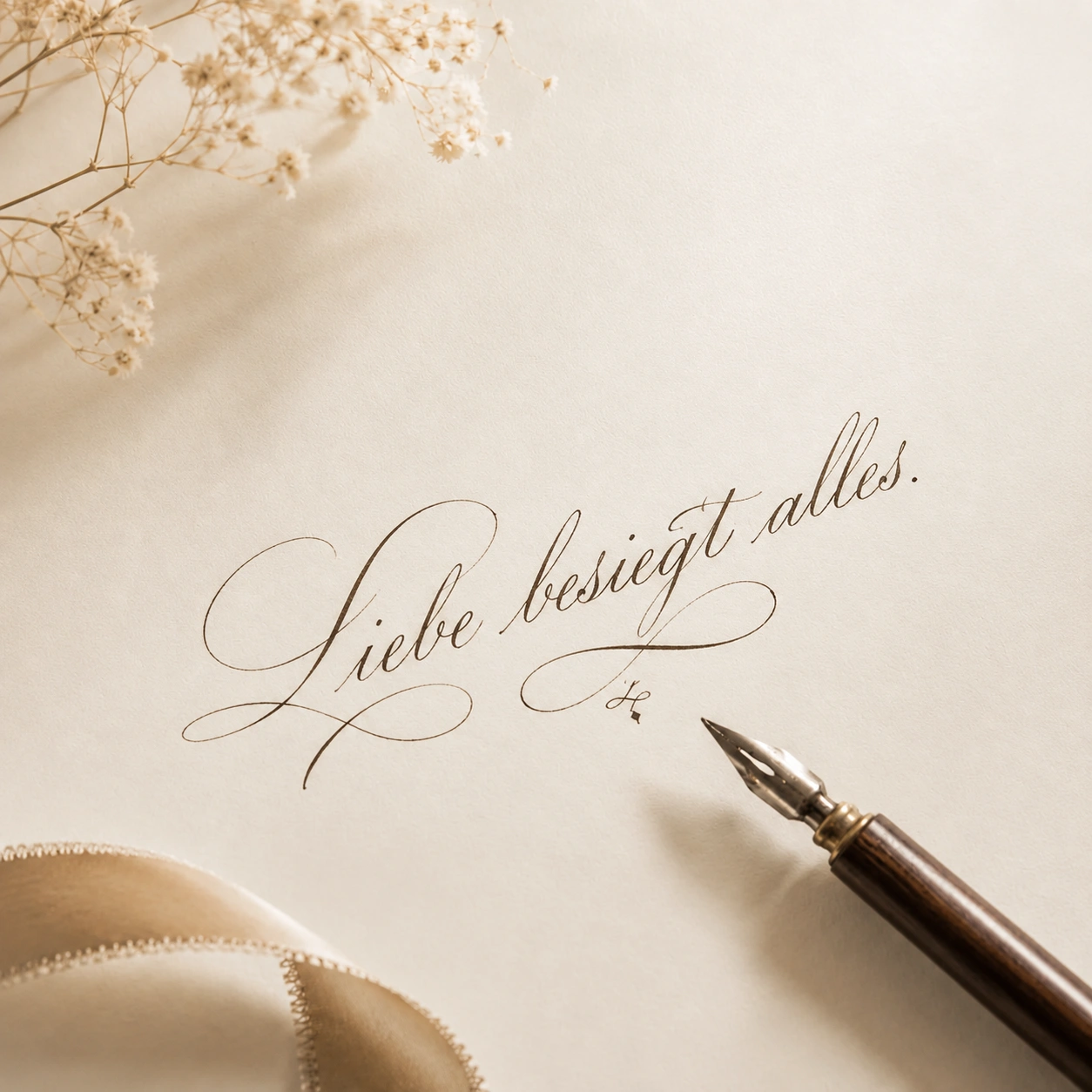 Beispiel einer eleganten Unterschrift oder Kalligraphie
